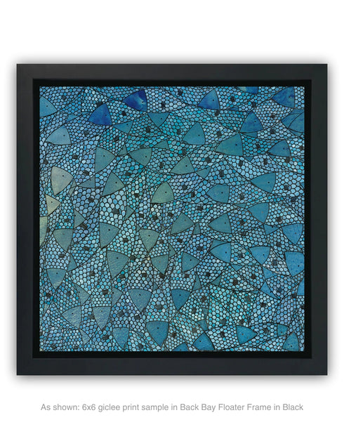 Blue Sardines | Framed Giclee Print on Canvas